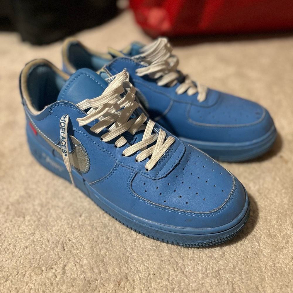 Nike Blue and White Sneakers with Air Technology